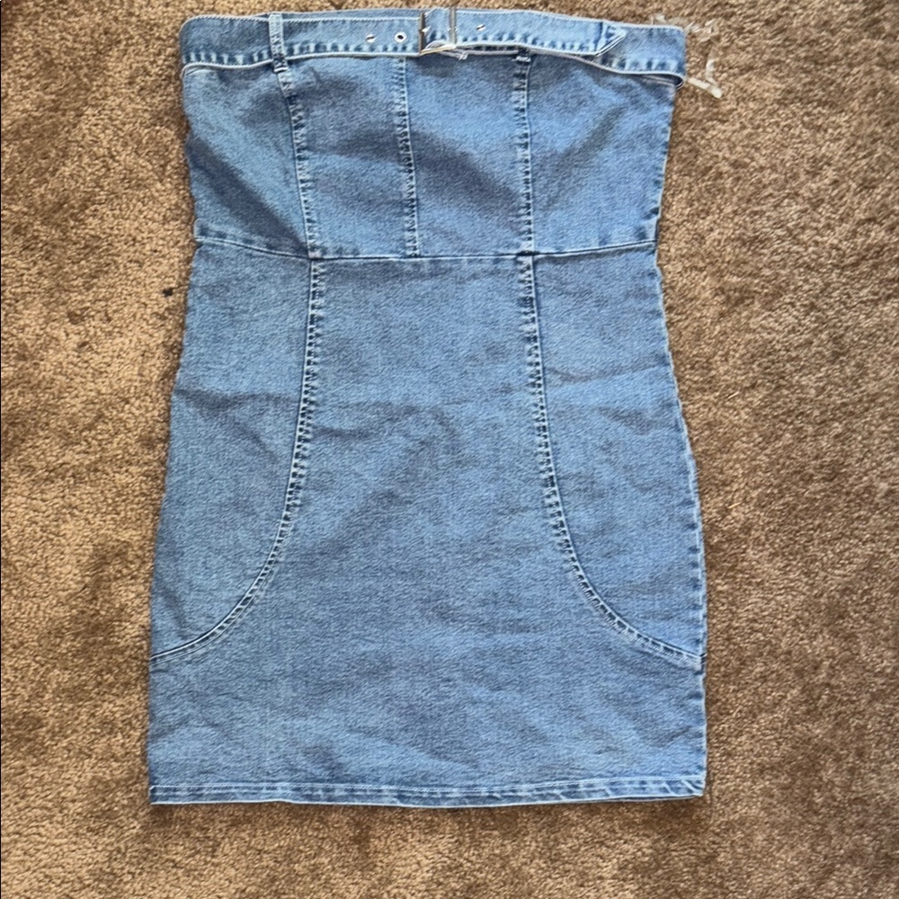 Denim Strapless Dress
